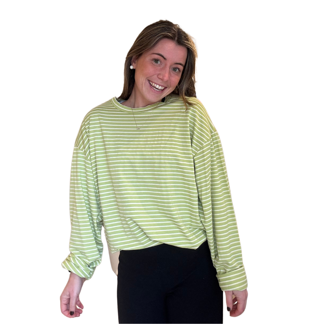 oversized streepjes t-shirt
