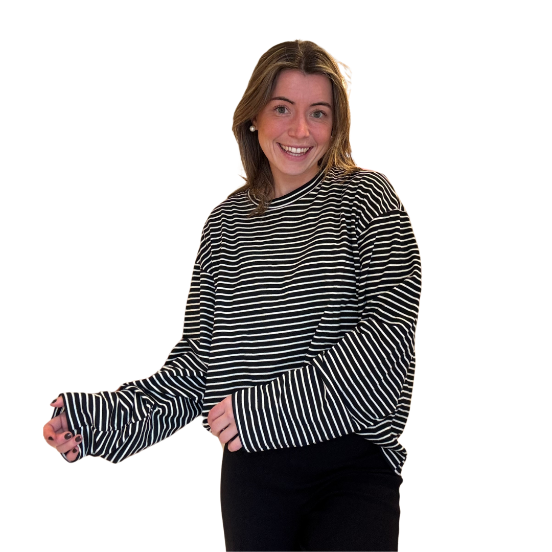 oversized streepjes t-shirt