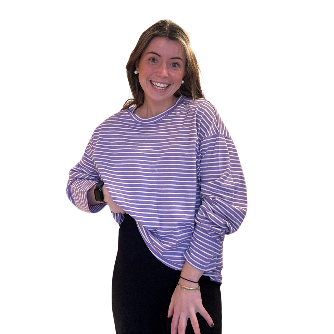 oversized streepjes t-shirt