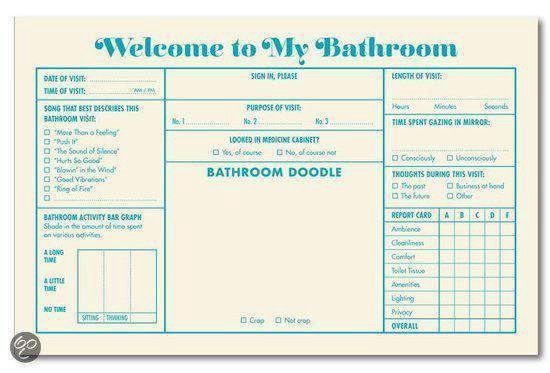 Bathroom guestbook
