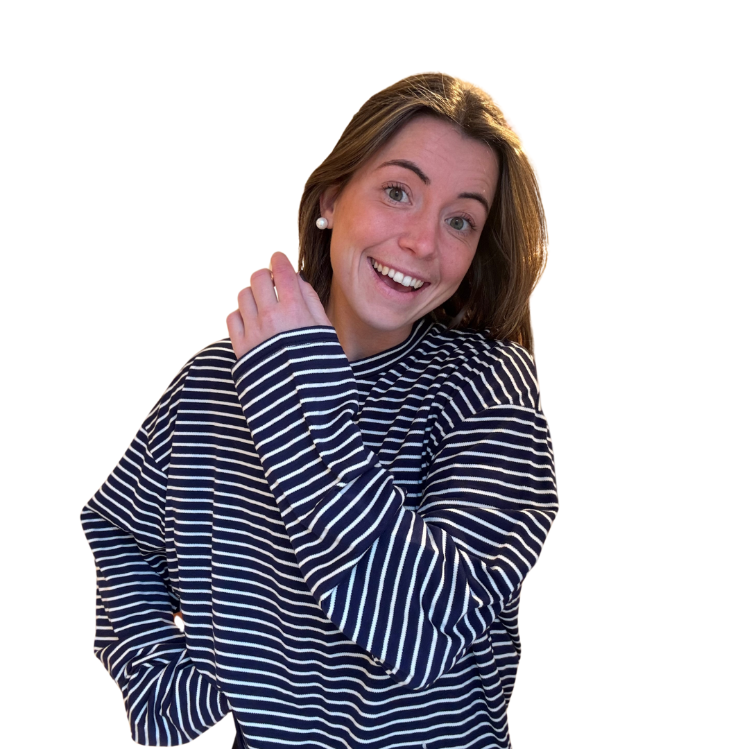 oversized streepjes t-shirt