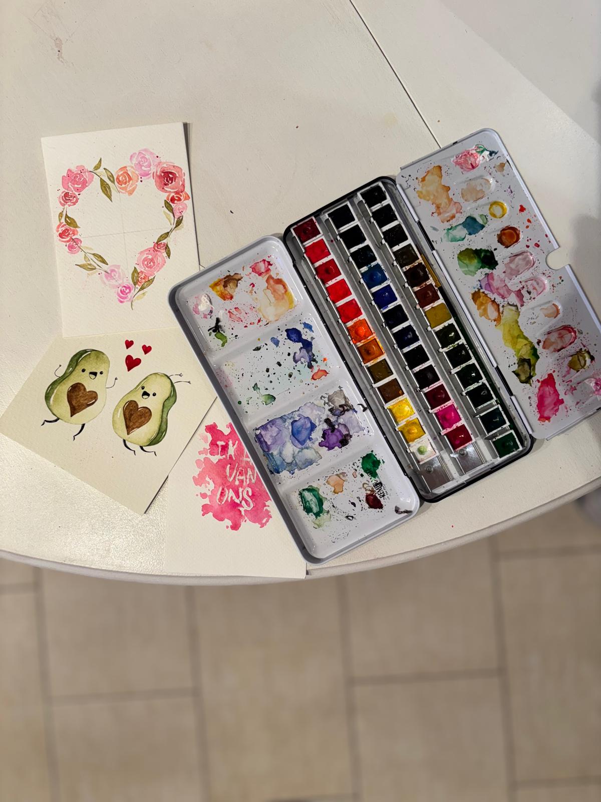 Workshop aquarel (thema liefde)