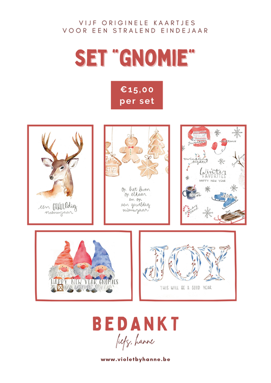 kerstset "gnomie"