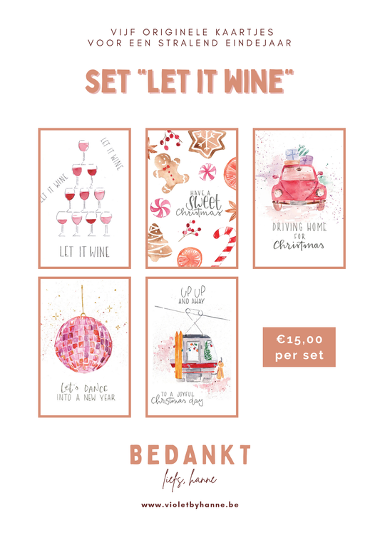 kerstset "let it wine"