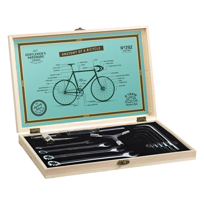 Bicycle Tool Kit in Wooden Box